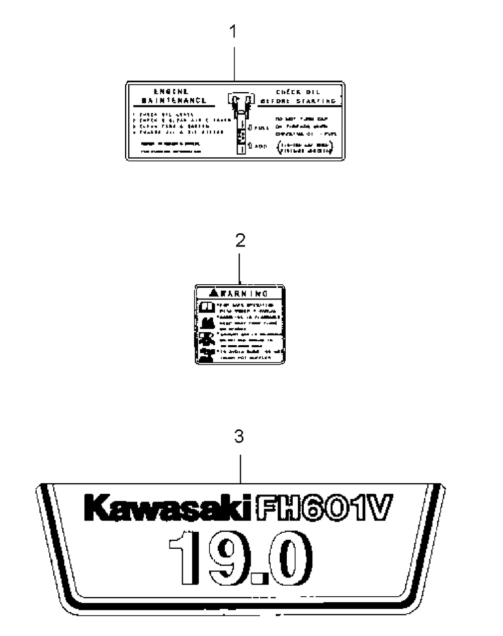 Fh601v-Bs27 Label Diagram and Parts List for M48-KW 53AI8CTV750-23HP Cub Cadet Lawn Tractor